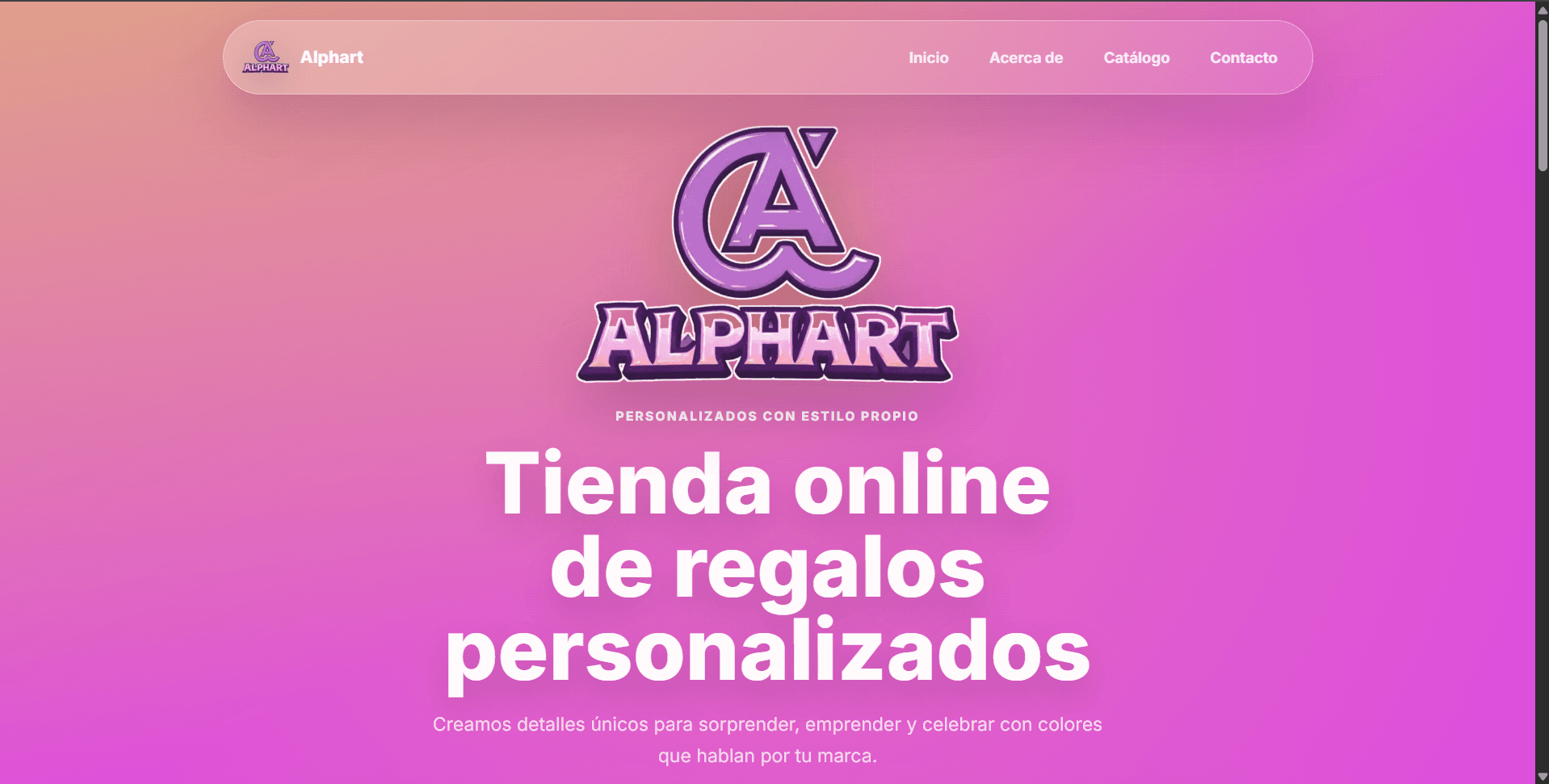 Captura del proyecto Alphart