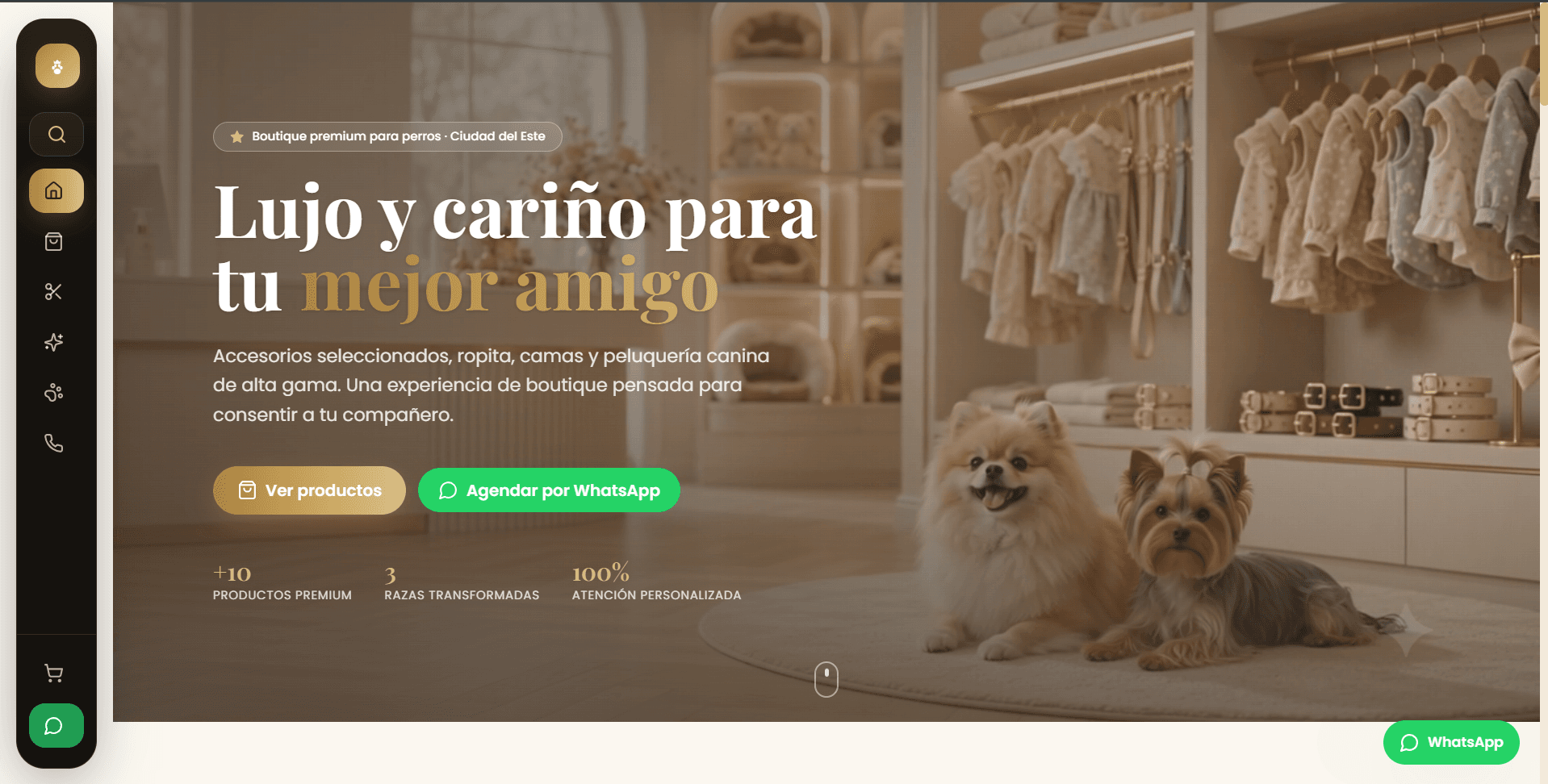 Captura del proyecto PetLux Boutique